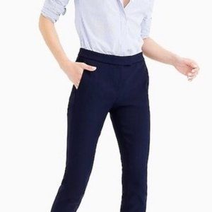 J. Crew Cameron Slim Crop Pant in Four-Season Stretch - Navy